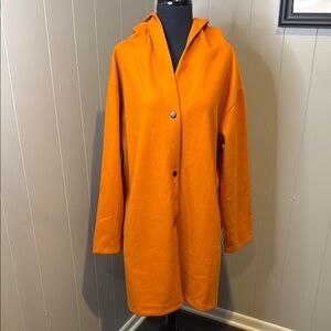 B1 Orange 3XL Women's Coat with Ring Embellishments on Back